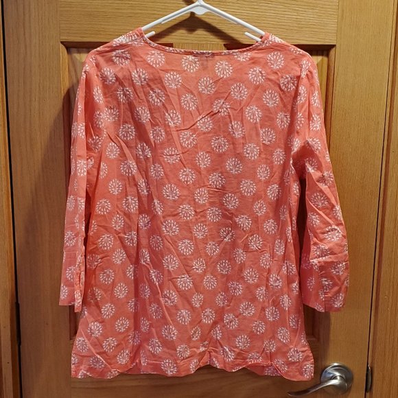 Talbots 100% Cotton Petite Beaded Tunic Size XP - Picture 8 of 8